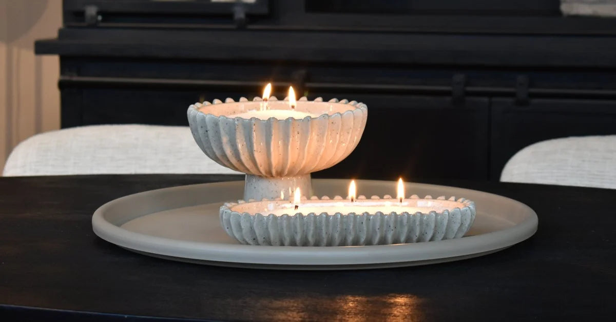 Arctic white op een etagère